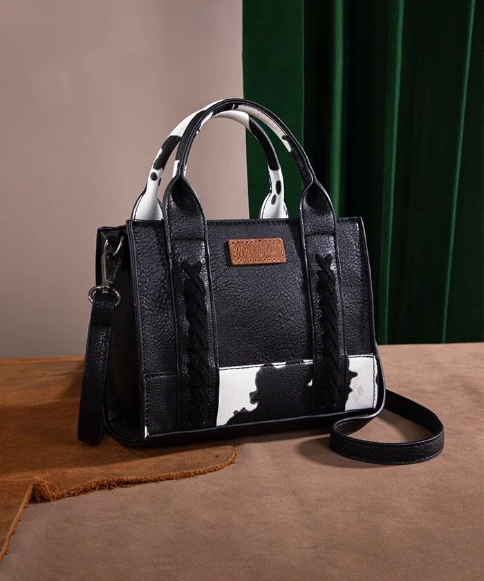 Montana West Wrangler Cow Print Medium Crossbody Tote