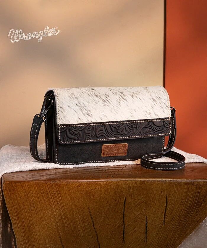 Montana West Wrangler Genuine Hair-On Cowhide Mini Crossbody