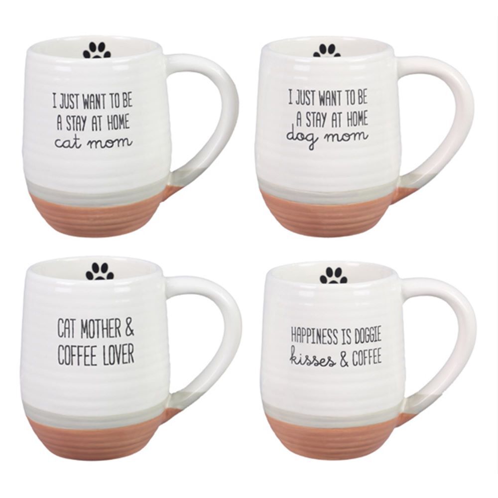 Young's Inc Ceramic Pet Mug Assortment, 16-Oz