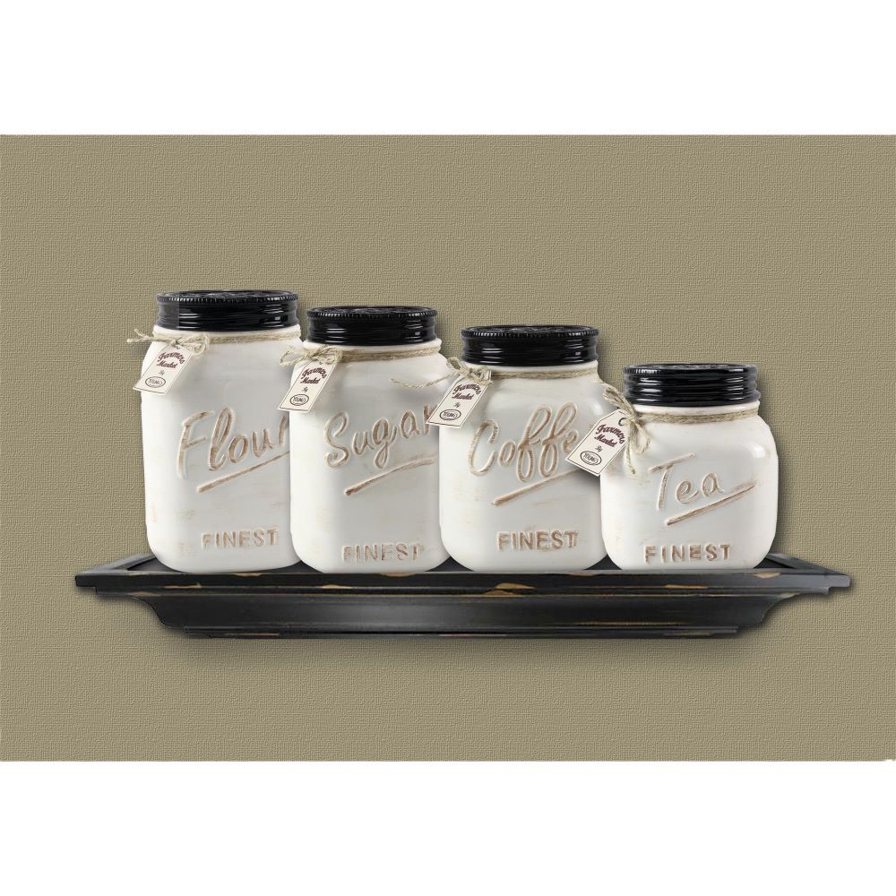 Young's Inc Ceramic Canister Set