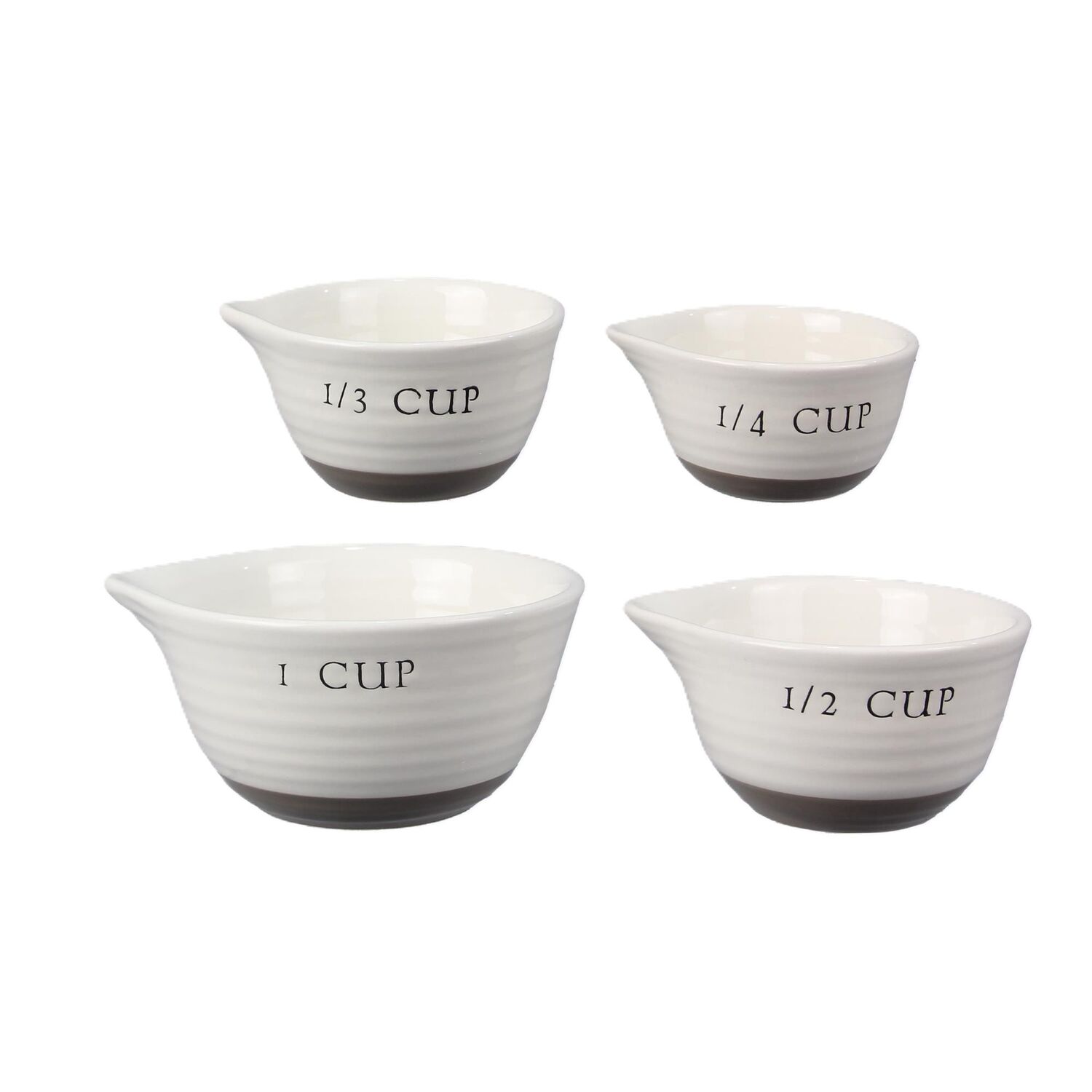 Young's Ceramic Measuring Cups, 4-Pc