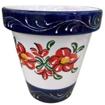 Spanish Ceramic Planter Assorted Colors, 9-In