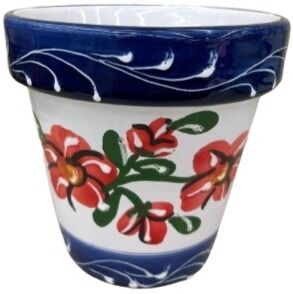 Spanish Ceramic Planter Assorted Colors, 6.5-In