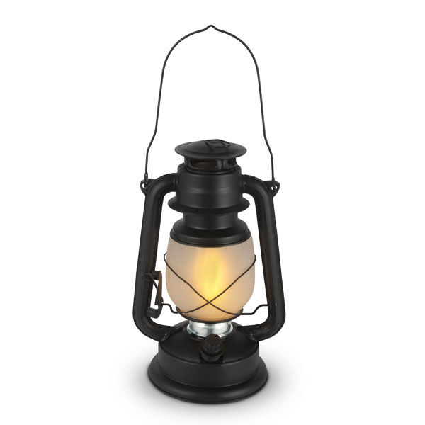 Gerson 11 in Fireglow Hurricane Lantern - Matte Black