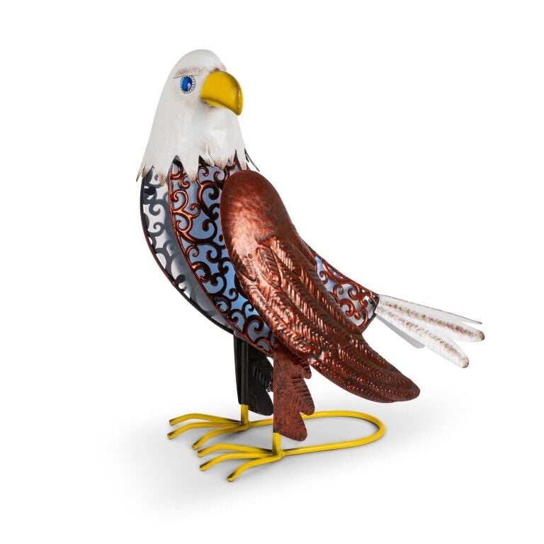 Gerson Solar Lit Bronze Eagle, 17-In