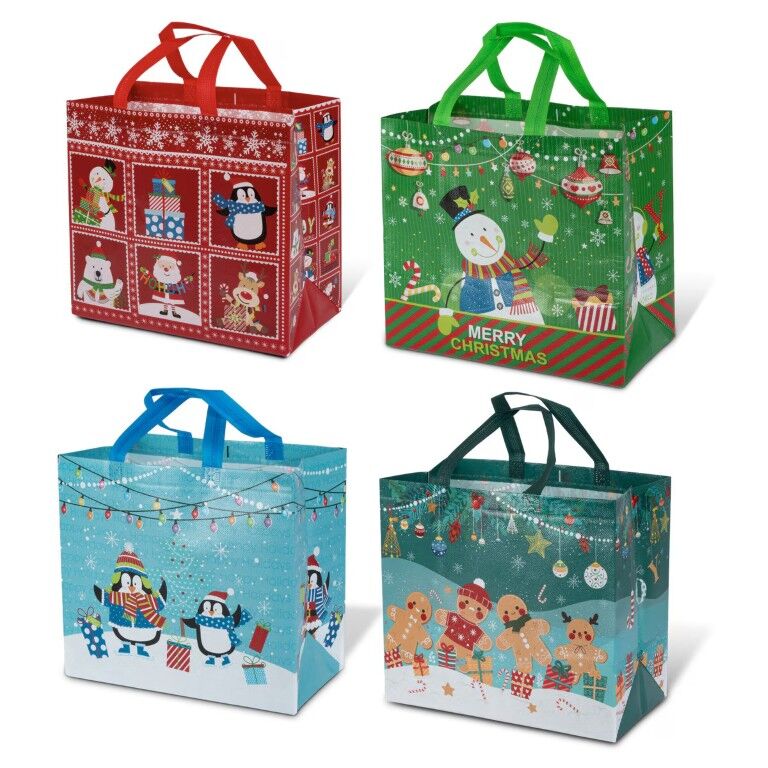 Gerson Eco-Friendly Reusable Holiday Tote Bag Assorted Styles