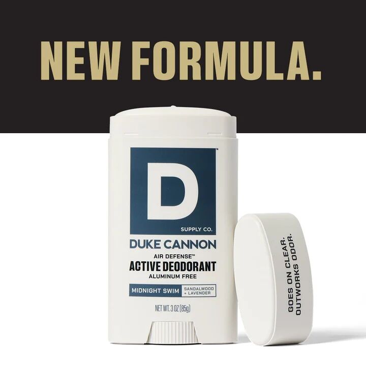 Duke Cannon Midnight Swim Scent Aluminum Free Air Defense Active Deodorant, 3-Oz