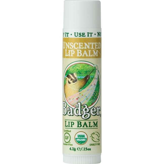 Badger Unscented Lip Balm