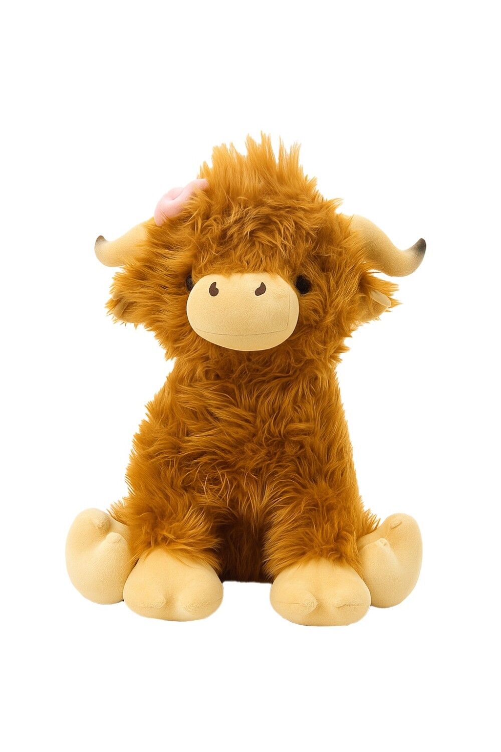 Sutton Home Fashions Large Highlander Cow Girl Plush Toy, 20 in.