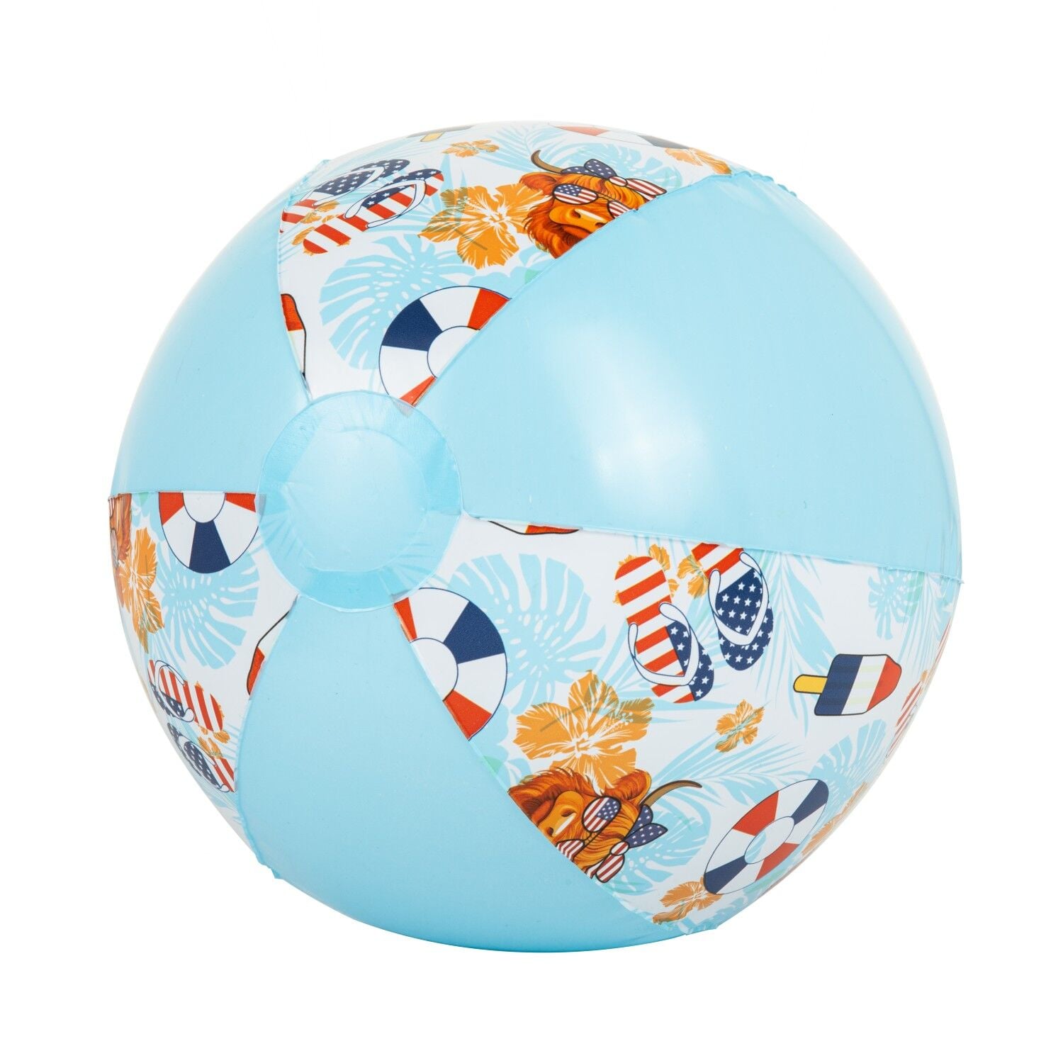 Sutton Home Fashions Highland Cow Inflatable Beach Ball, 11.8 in.