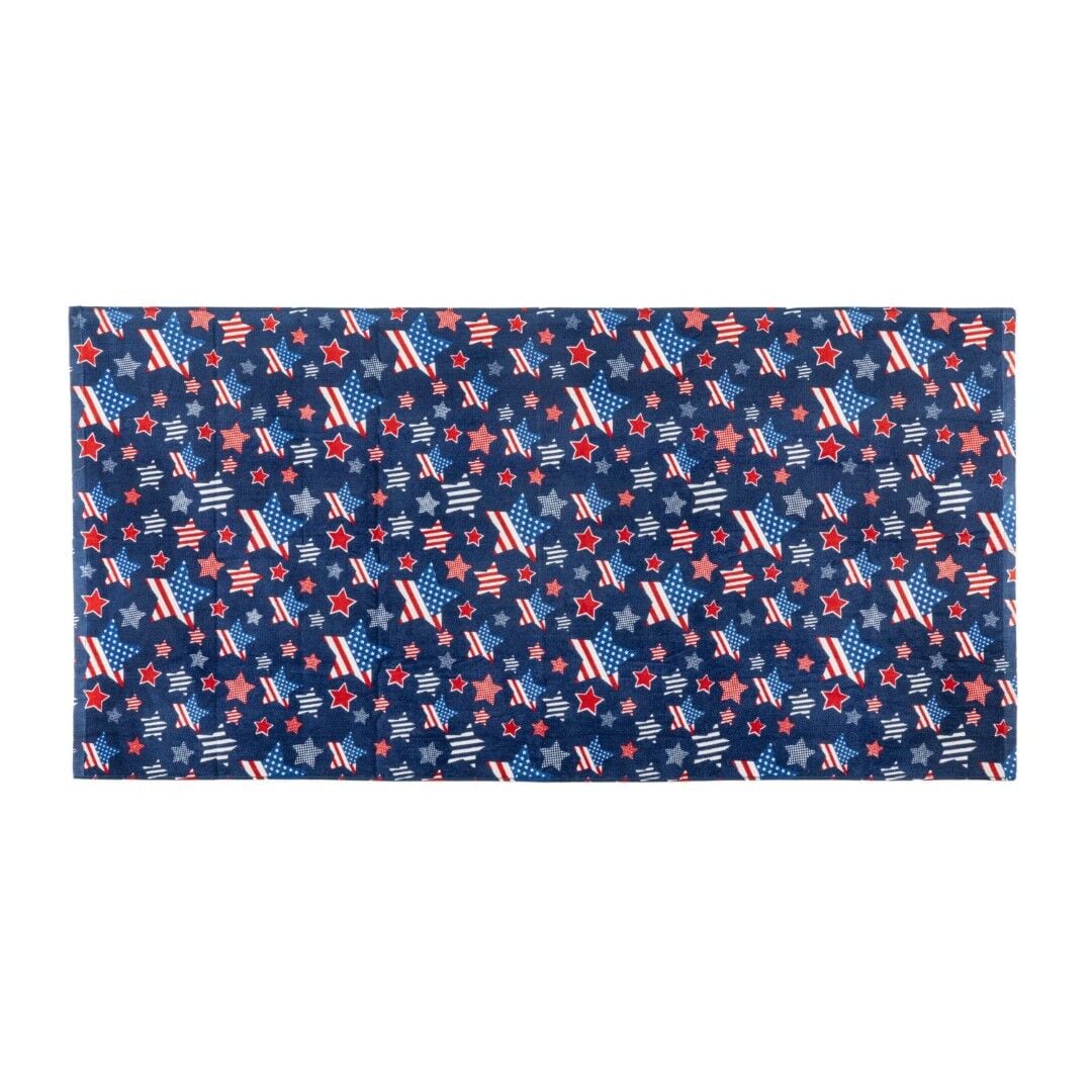 Sutton Home Fashions Americana Stars Beach Towel, 30 in. x 60 in.