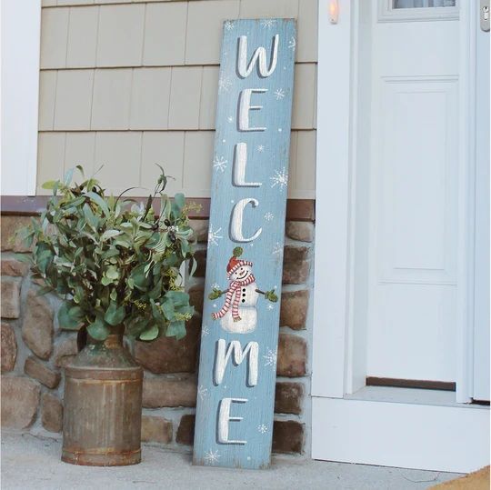 Porch Boards "Welcome" Snowman Porch Board