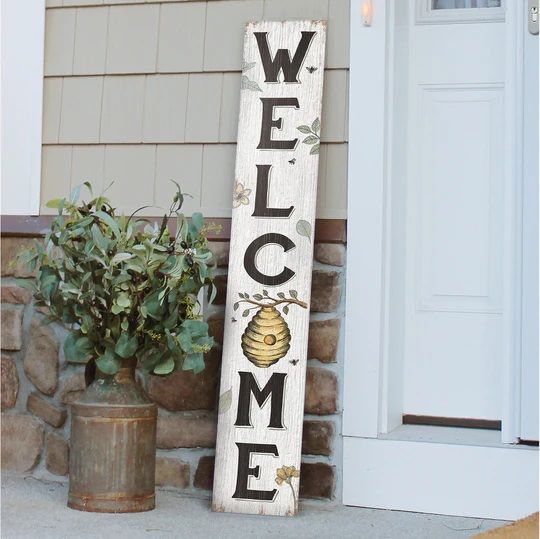 Porch Boards "Welcome" Bee Hive Porch Board