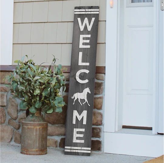 Porch Boards "Welcome" Horse Porch Board