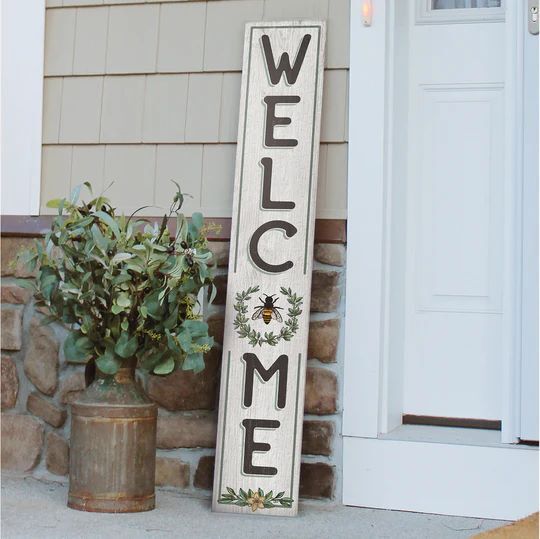 Porch Boards "Welcome" with Bee Porch Board