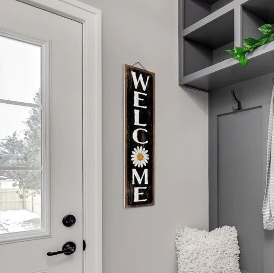 My Word! "Welcome" Daisy Stand Out Sign Tall