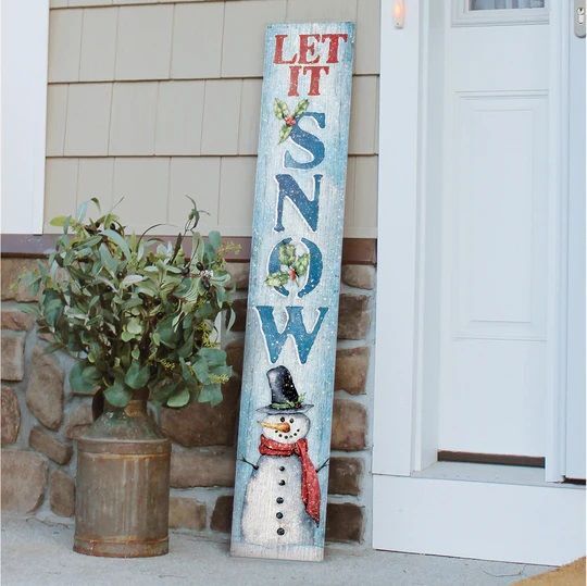 Porch Boards "Let It Snow" Snowman Porch Board