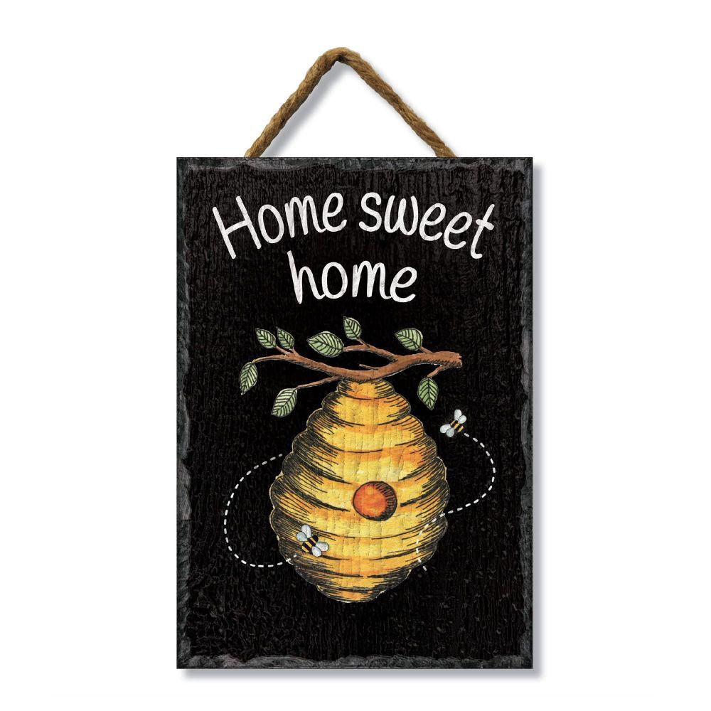 My Word! Beehive Slate Wall Hanging  Home Sweet Home, 8-In x 11.25-In