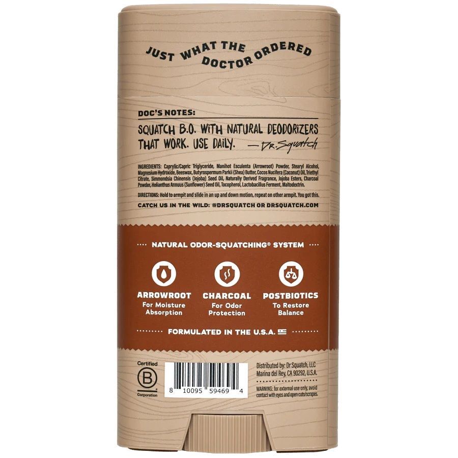 Dr. Squatch Wood Barrel Bourbon Deodorant