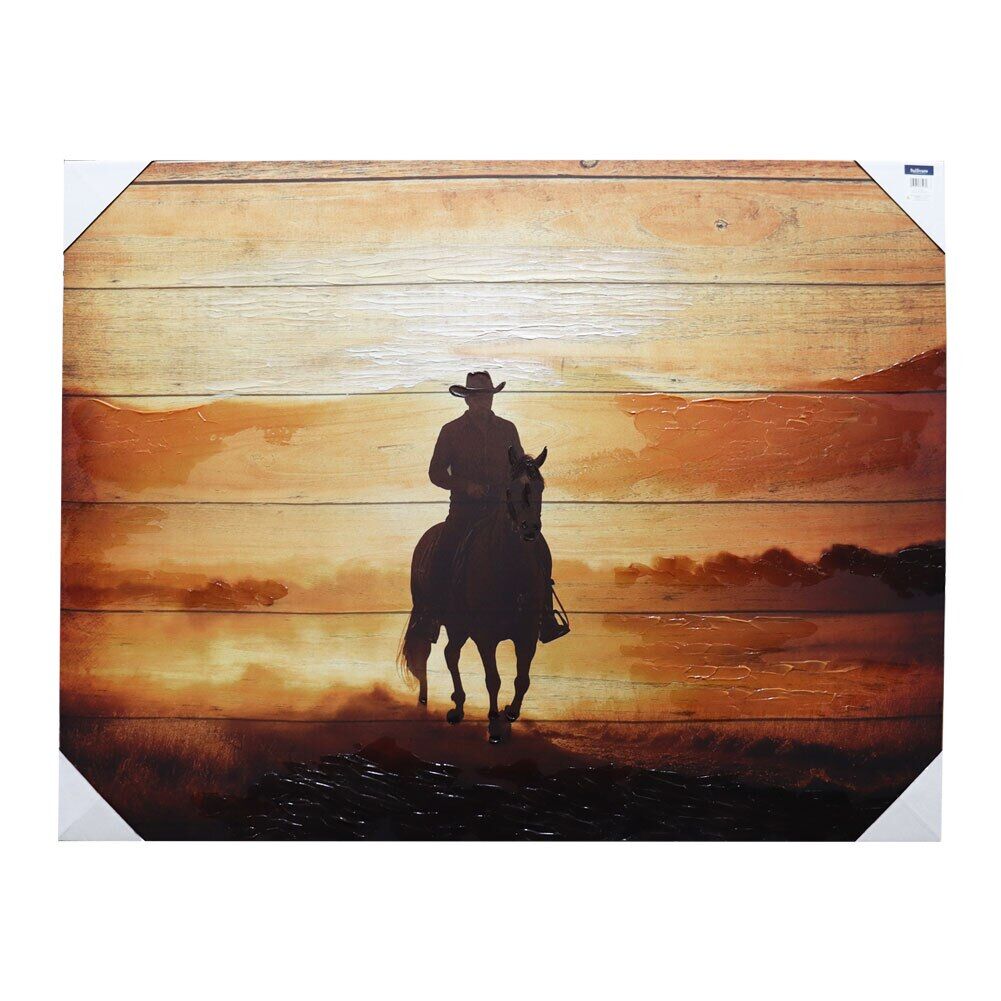 Sullivan Cowboy Canvas Wall Art, 48-In X 36-In X 2-In