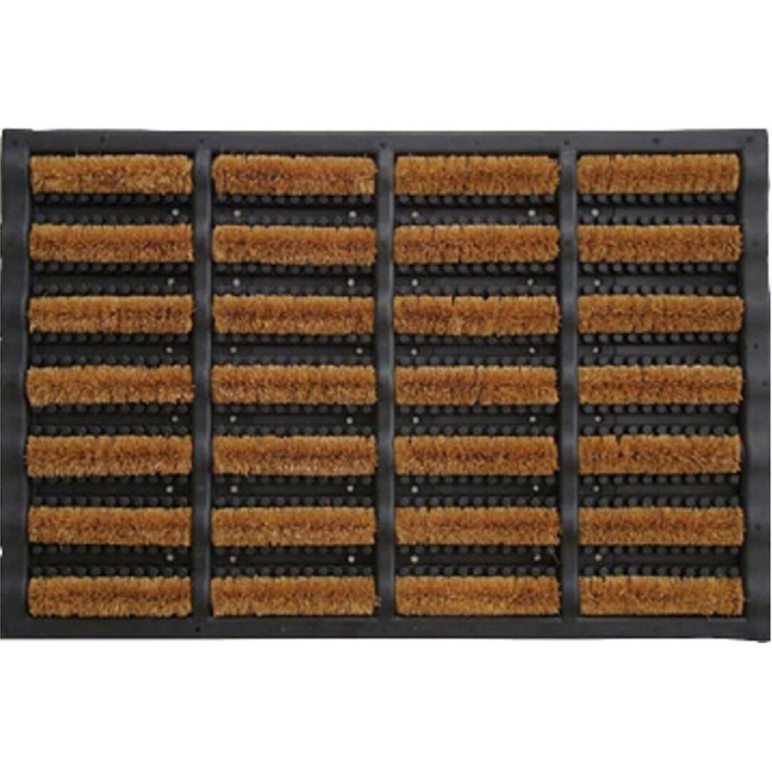 Direct Home Textiles Group Coir & Rubber Design Heavy Boot Scraper, 16 in. 24 in.