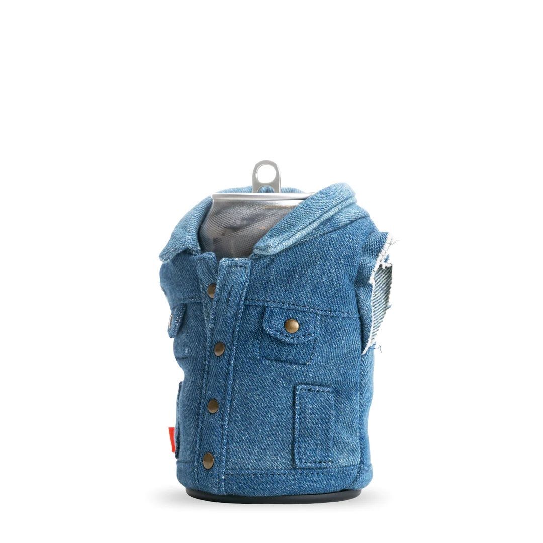 Puffin Drinkwear The Denim Vest Blue Drink Cooler