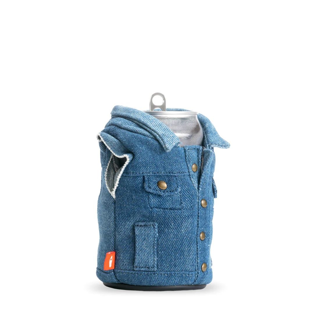 Puffin Drinkwear The Denim Vest Blue Drink Cooler