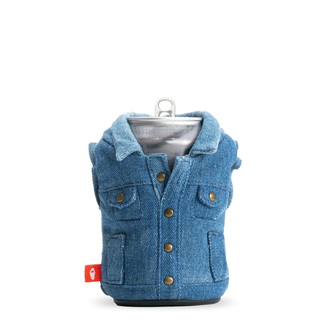 Puffin Drinkwear The Denim Vest Blue Drink Cooler