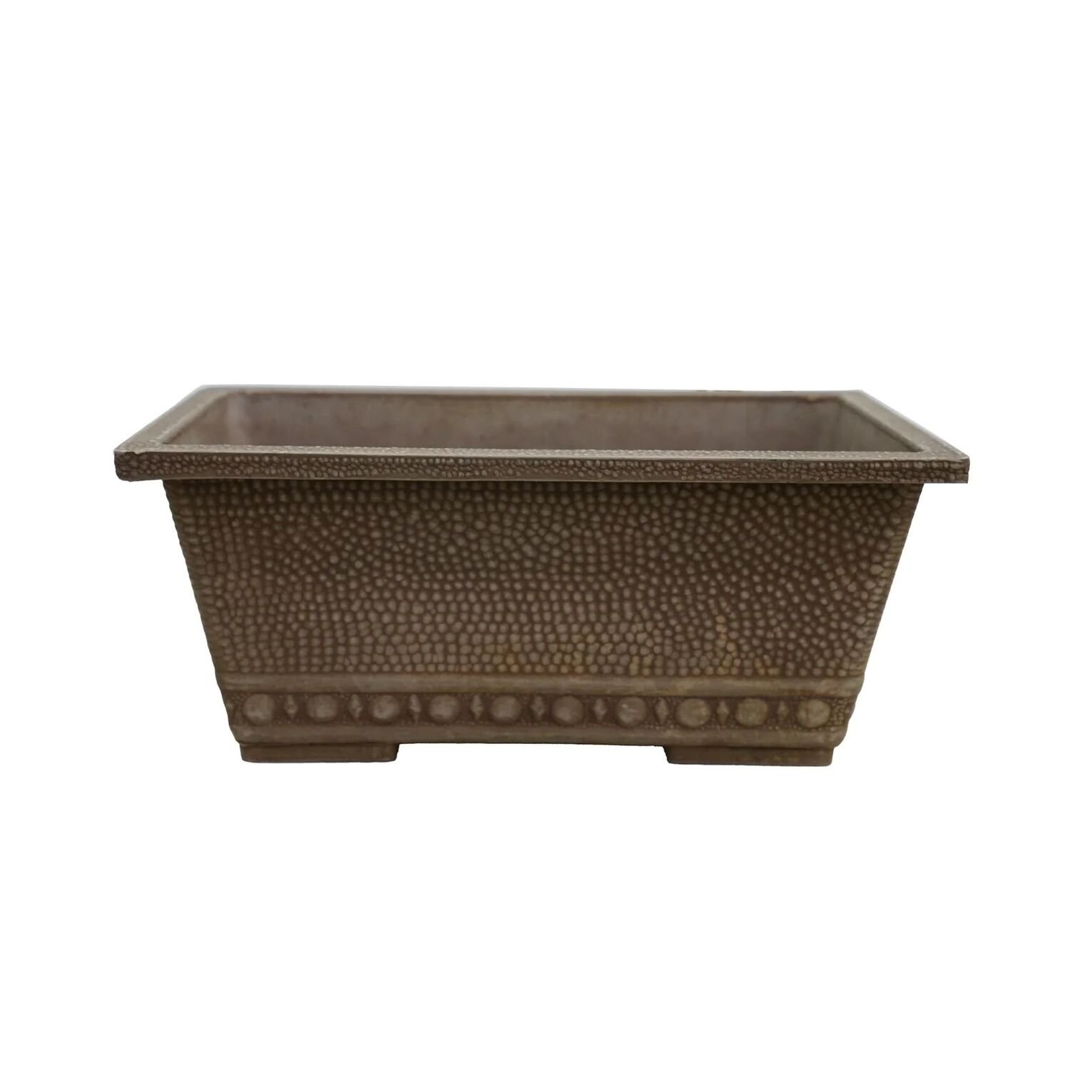 GreenShip Garden Classic Long Larger Rectangular Window Taupe Box Planter, 13.4 x 8.66 x 5.52-In