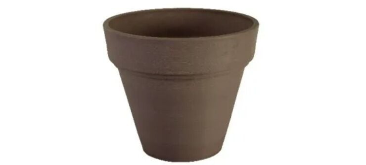GreenShip Garden Heavy Standard Rim Tera Cotta Planter, 14-In