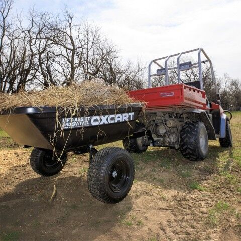OxCart PRO-Grade Crewman Lift-Assist & Swivel Dump Cart W Run-Flat ATV-Grade MAG Tires, 15-17-Cu Ft