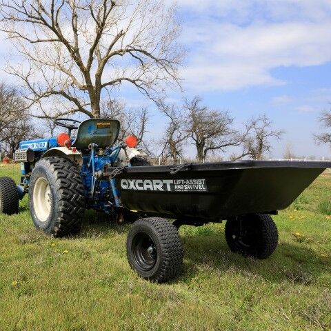 OxCart PRO-Grade Crewman Lift-Assist & Swivel Dump Cart W Run-Flat ATV-Grade MAG Tires, 15-17-Cu Ft