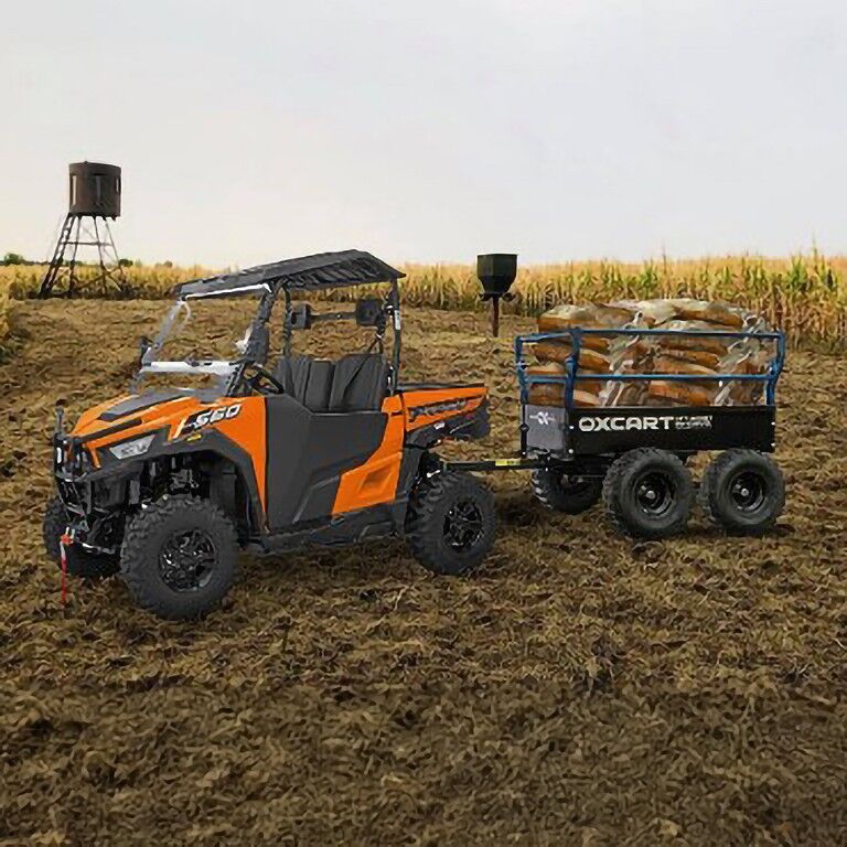 Territory 1750-Lb Mesh-Free ATV Lift-Assist & Swivel Utility Dump Trailer, 25-Cu Ft