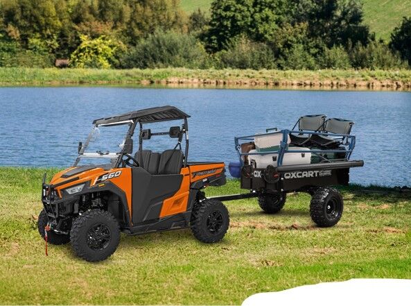 OxCart Territory 1750-Lb Mesh-Free ATV Lift-Assist And Swivel Utility Dump Trailer, 25-Cu Ft