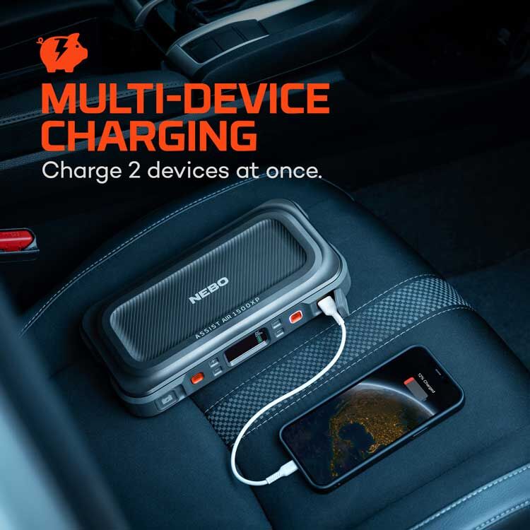 NEBO Assist Air 1500XP Jump Starter and Air Compressor