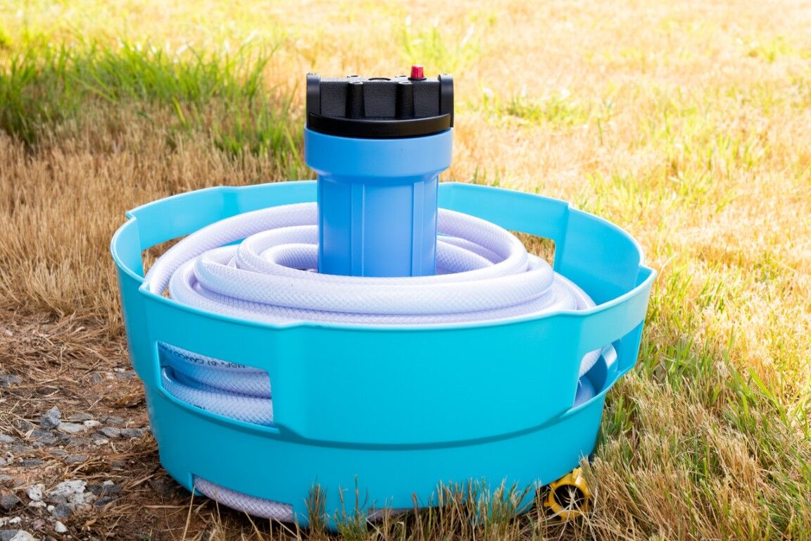 Camco RV Water Hose / Electrical Cord Storage Basket