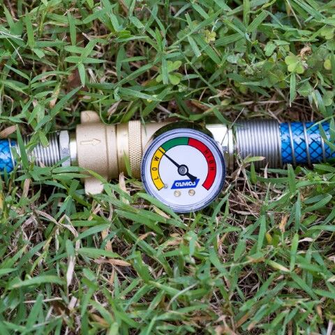 Camco RV Brass Water Pressure Regulator With Gauge