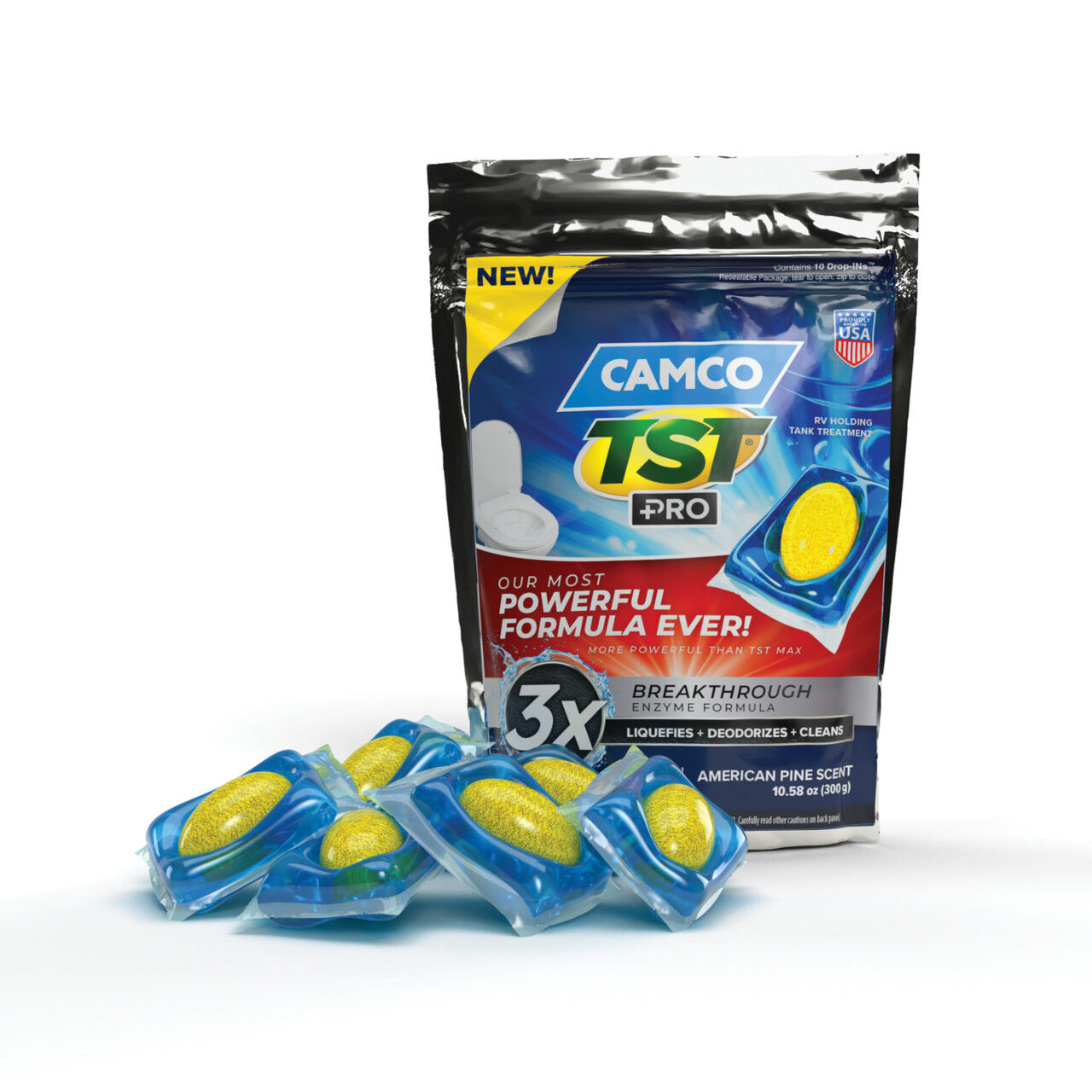 Camco TST PRO RV Holding Tank Treatment Drop-Ins, 10-Pk