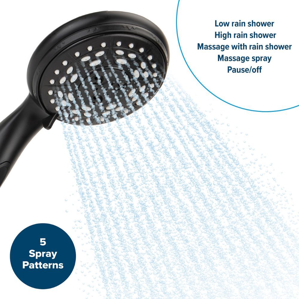 Camco Black RV Shower Head Kit