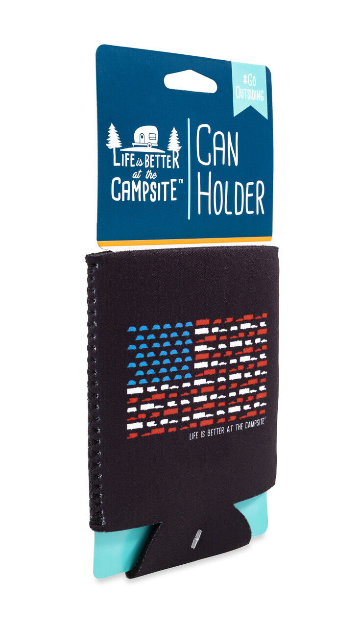 Camco Life Is Better At The Campsite Patriotic Flag Can Holder
