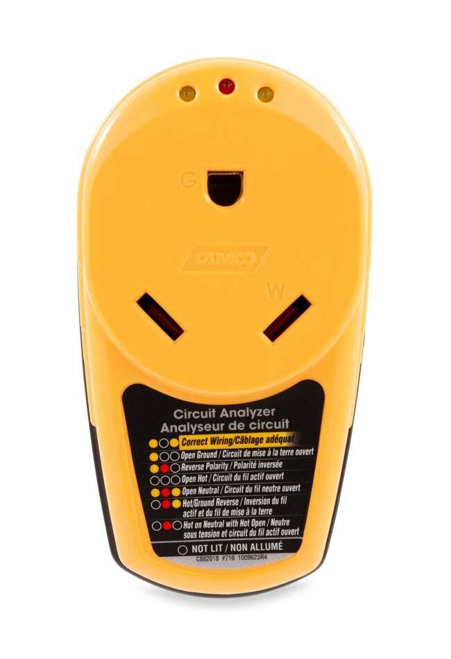 Camco Powergrip - Circuit Analyzer Plug-Type 30A 125V