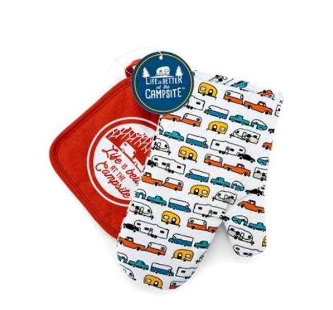Camco Life is Better At The Campsite RV Oven Mitt With Pot Holder