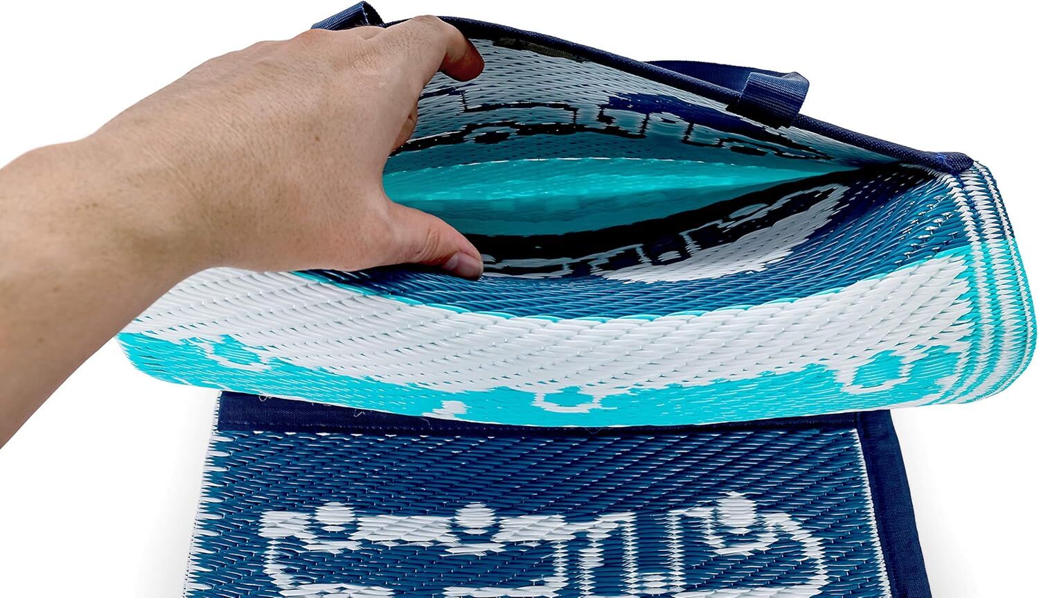 Camco Life is Better at The Campsite Reversible RV Pattern Handy Mat, 60-In x 78-In