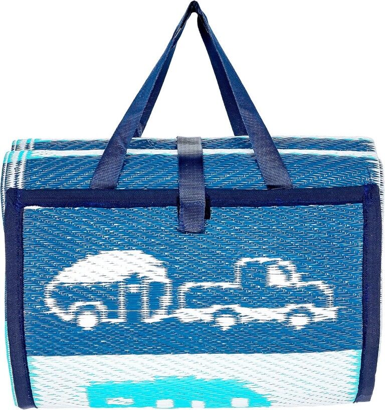 Camco Life is Better at The Campsite Reversible RV Pattern Handy Mat, 60-In x 78-In