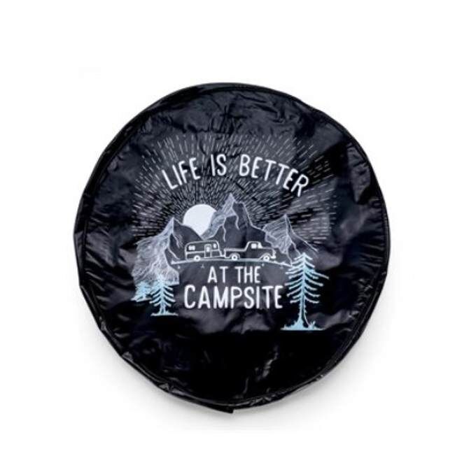 Camco Life is Better at the Campsite Spare Tire Cover, Fits 27-In Tire
