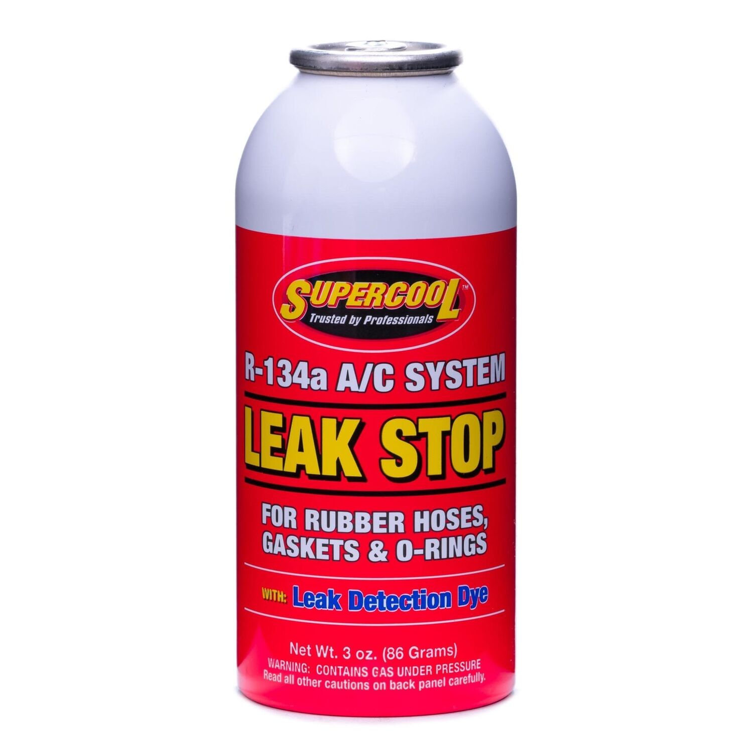 Supercool R134A Seal Leak Stop With RED Leak Detection Dye, 3-Oz