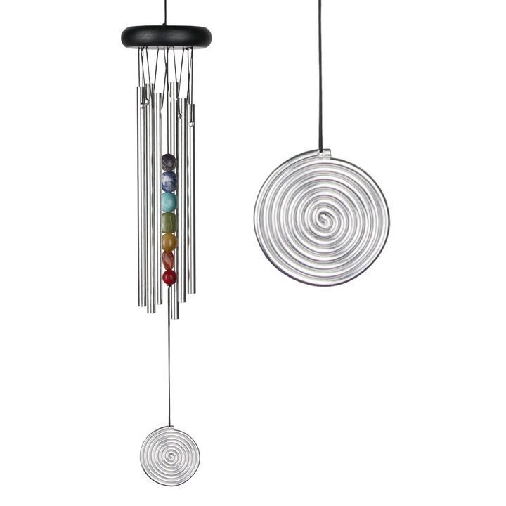 Woodstock Chimes Silver Chakra Chime, Seven Stones