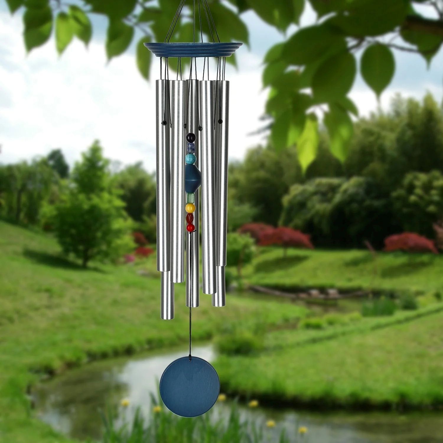 Woodstock Chimes Seven Stones Blue Large