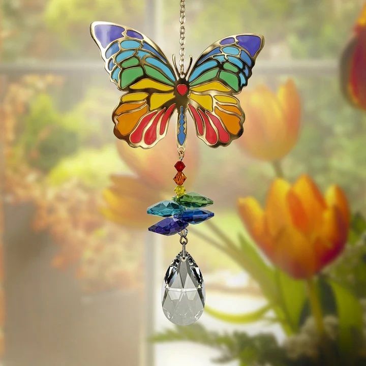 Woodstock Chimes Crystal Wonders Butterfly