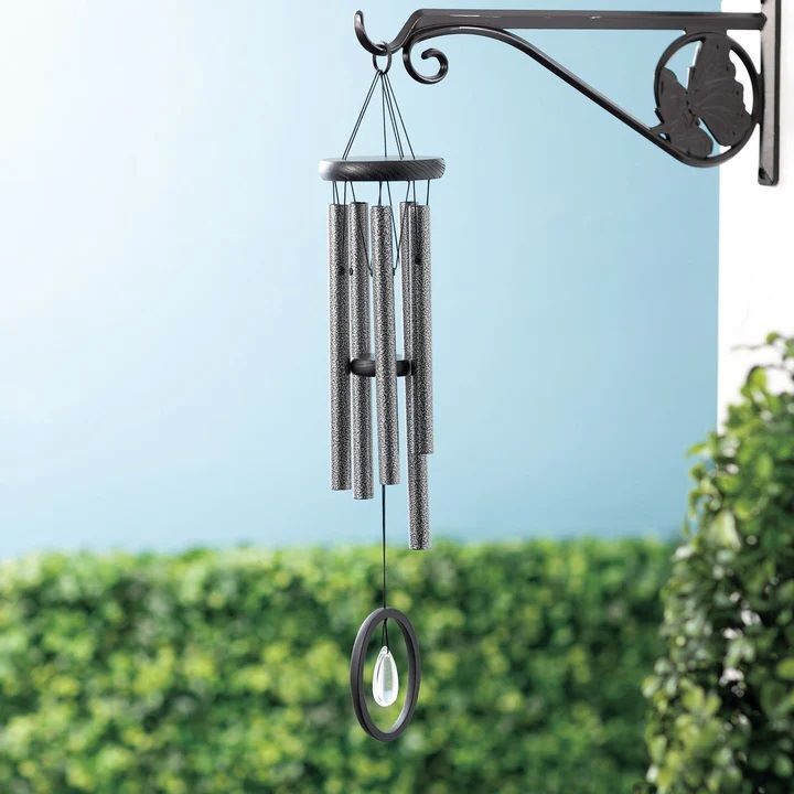 Woodstock Chimes Antique Silver Chimes of Crystal Silence, Small